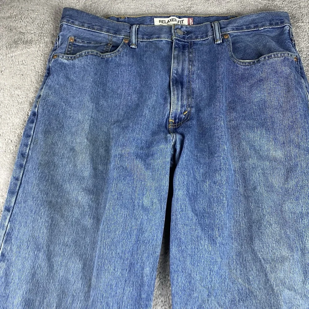 Levis 550‎ Relaxed Fit Jeans Mens 38x32 Blue Medium Wash Mid Rise Denim Cotton